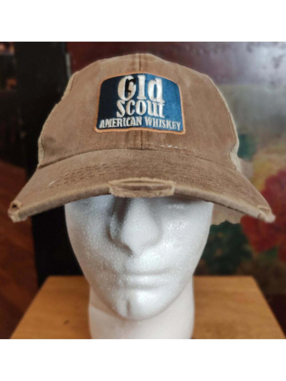 Old Scout American Whiskey - Worn Style Hat Cap - Snapback - Adams Brand